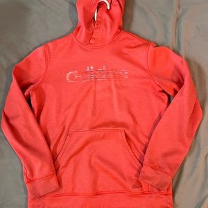 Bright orange adidas hoodie